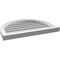 Ekena Millwork Round Top Surface Mount PVC Gable Vent: Functional, w/ 2"W x 2"P Brickmould Sill Frame, 26"W x 20"H GVPRT26X2003SF - alternate 2